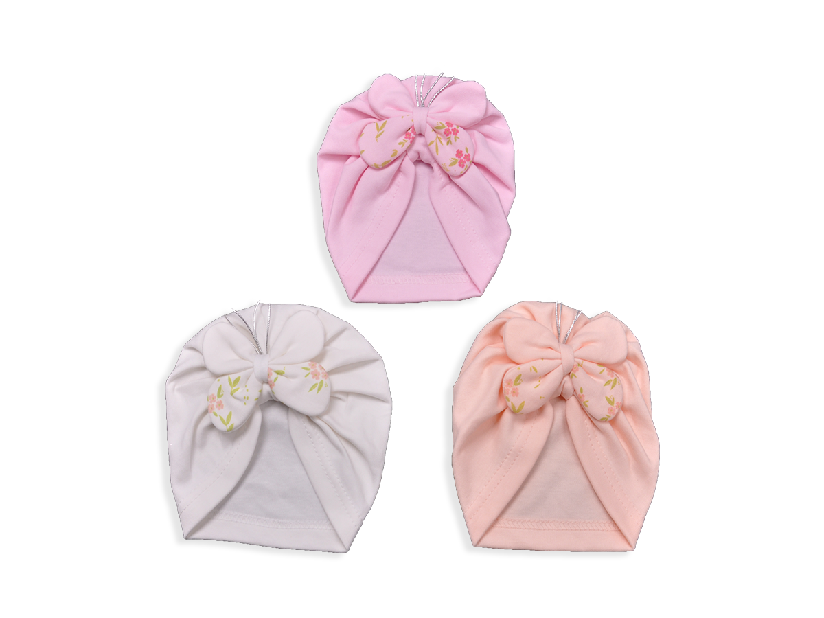 KIZ 3-18 AY PENYE KELEBEKLİ BONE