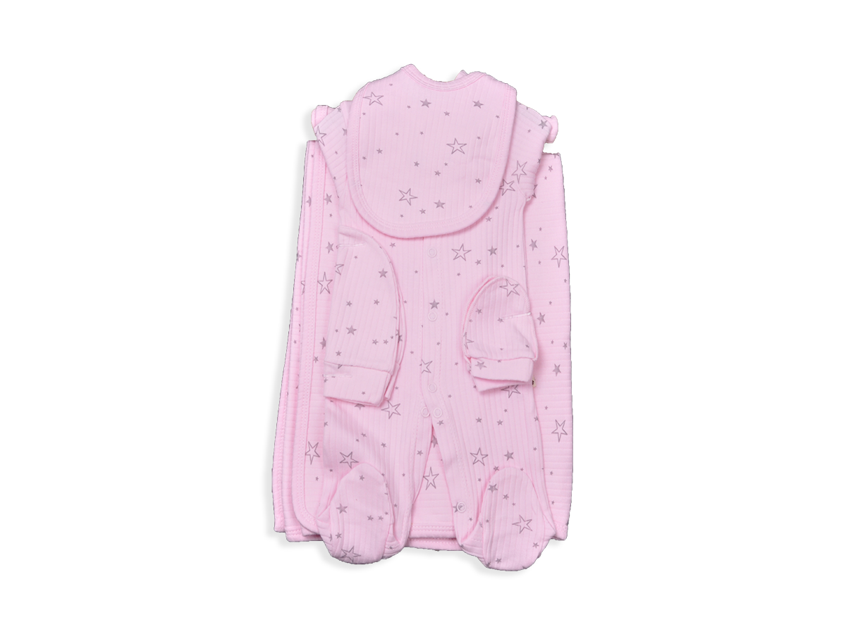 UNİSEX 1-3 AY YILDIZLI TULUM BATTANİYE SET