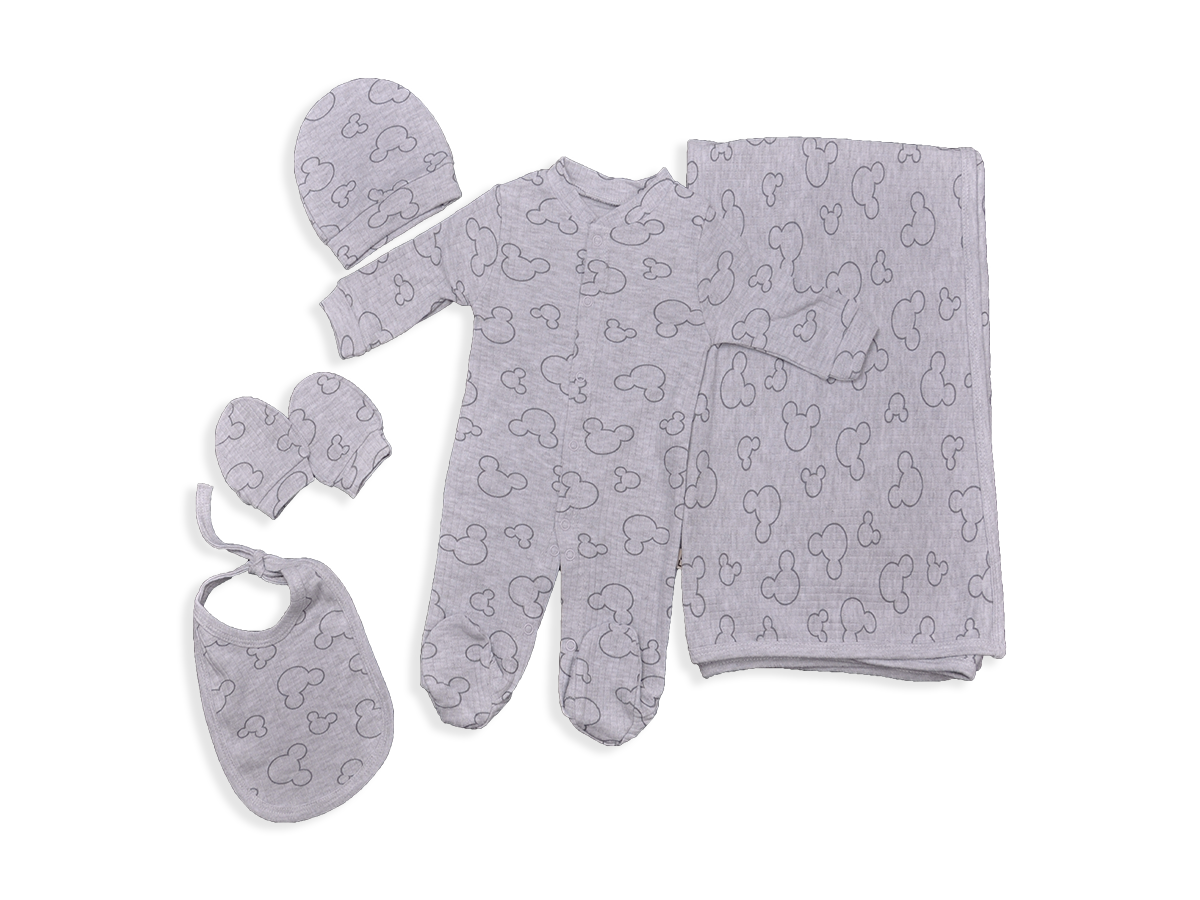 ERKEK 1-3 AY MIKI TULUM ŞAPKA ELDİVEN ONLUK BATTANİYE