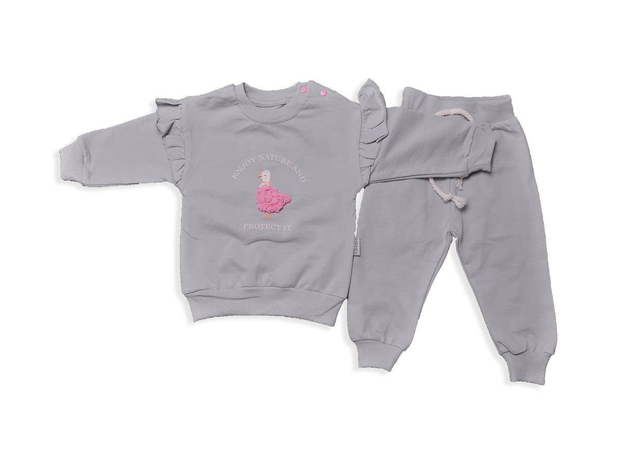 KIZ 6-24 AY MEVSİMLİK LASSE ÖRDEK NAKIŞLI TAKIM