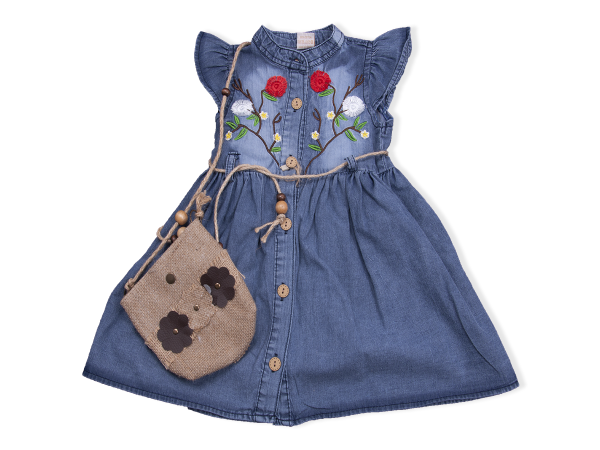 2-5 YAS CICEK NAKISLI ELBISE