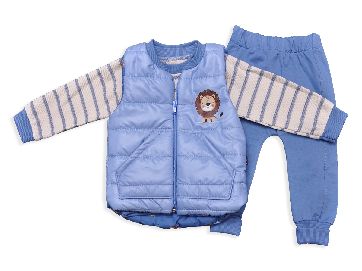 ERKEK 9-18 AY ASLANLI ŞİŞME YELEKLİ 3'LÜ TK