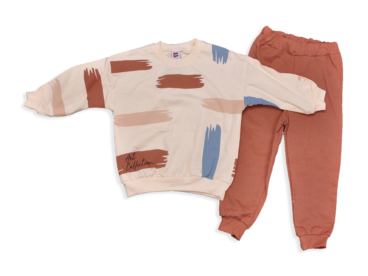 ERKEK 2-5 YAS İKİ İP ÇİZGİLİ ERKEK TAKIM