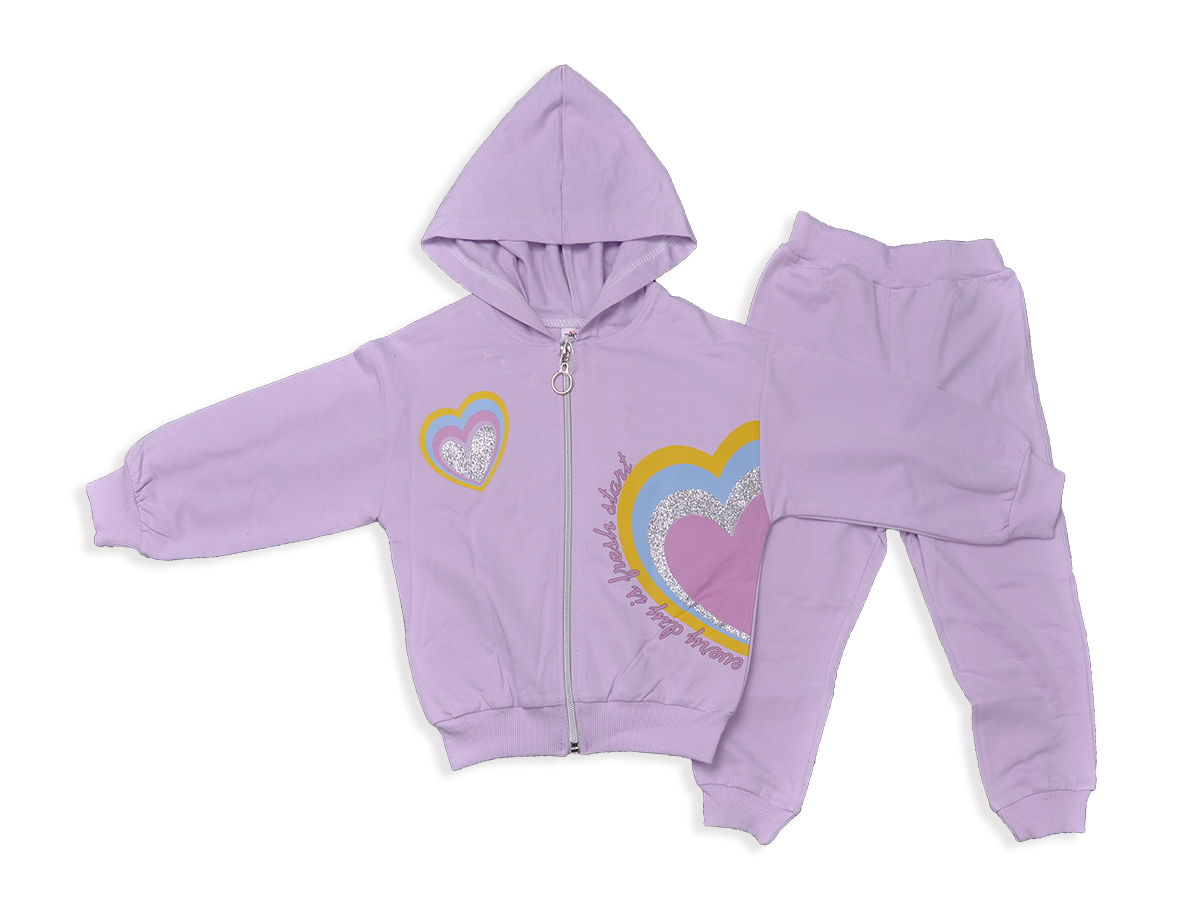 KIZ 3-6 YAS KALPLİ FERMUARLI İKİLİ TAKIM