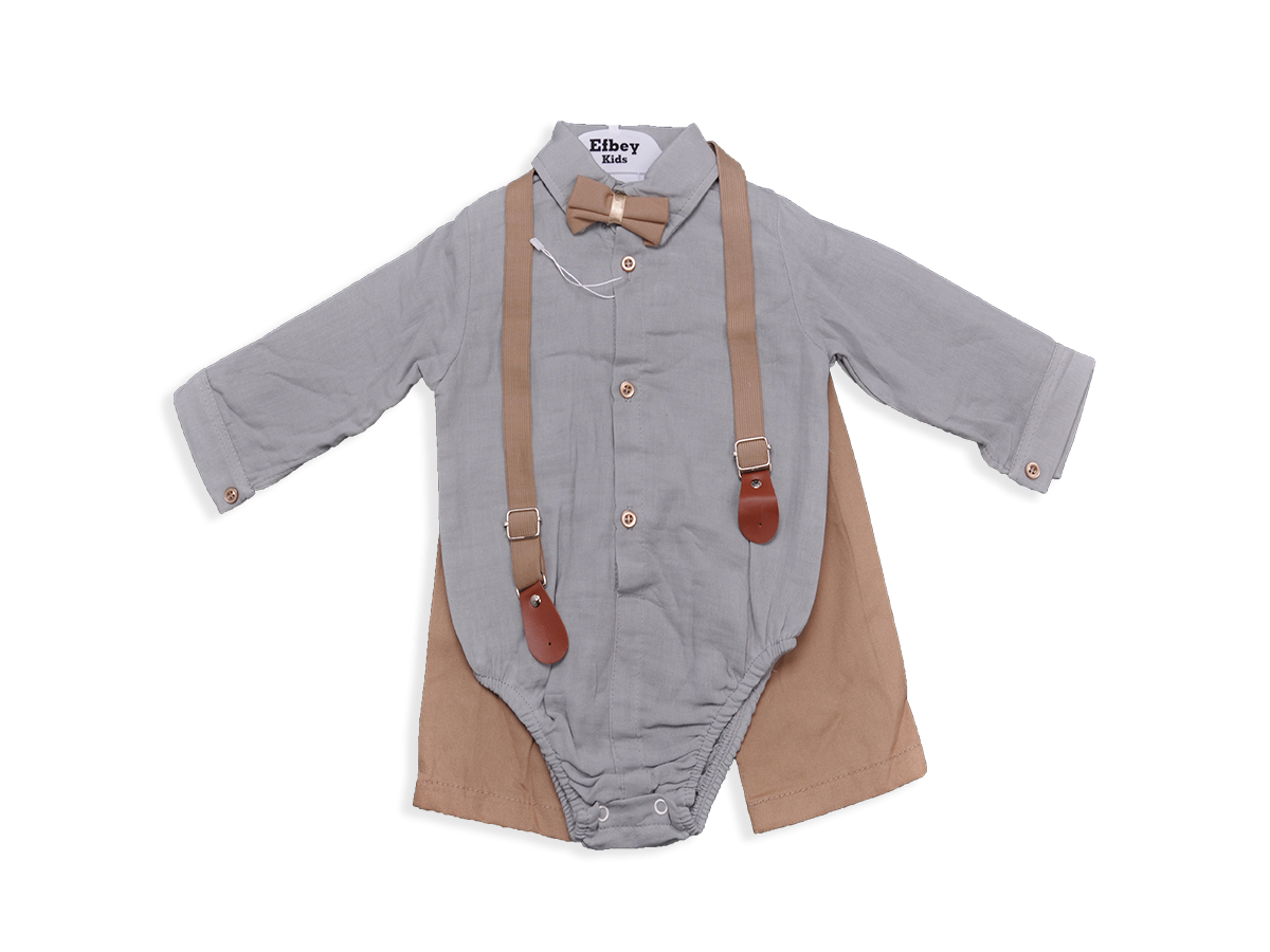 ERKEK 1-4 YAS SLOPETLİ GÖMLEKLİ İKİLİ TAKIM