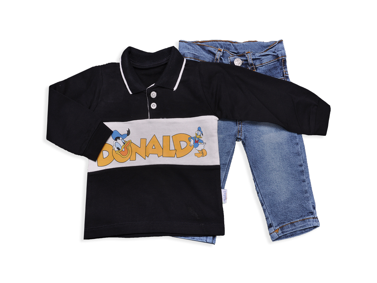 ERKEK 9-24 AY DONALD BASKILI KOT PANTOLONLU ERKEK 