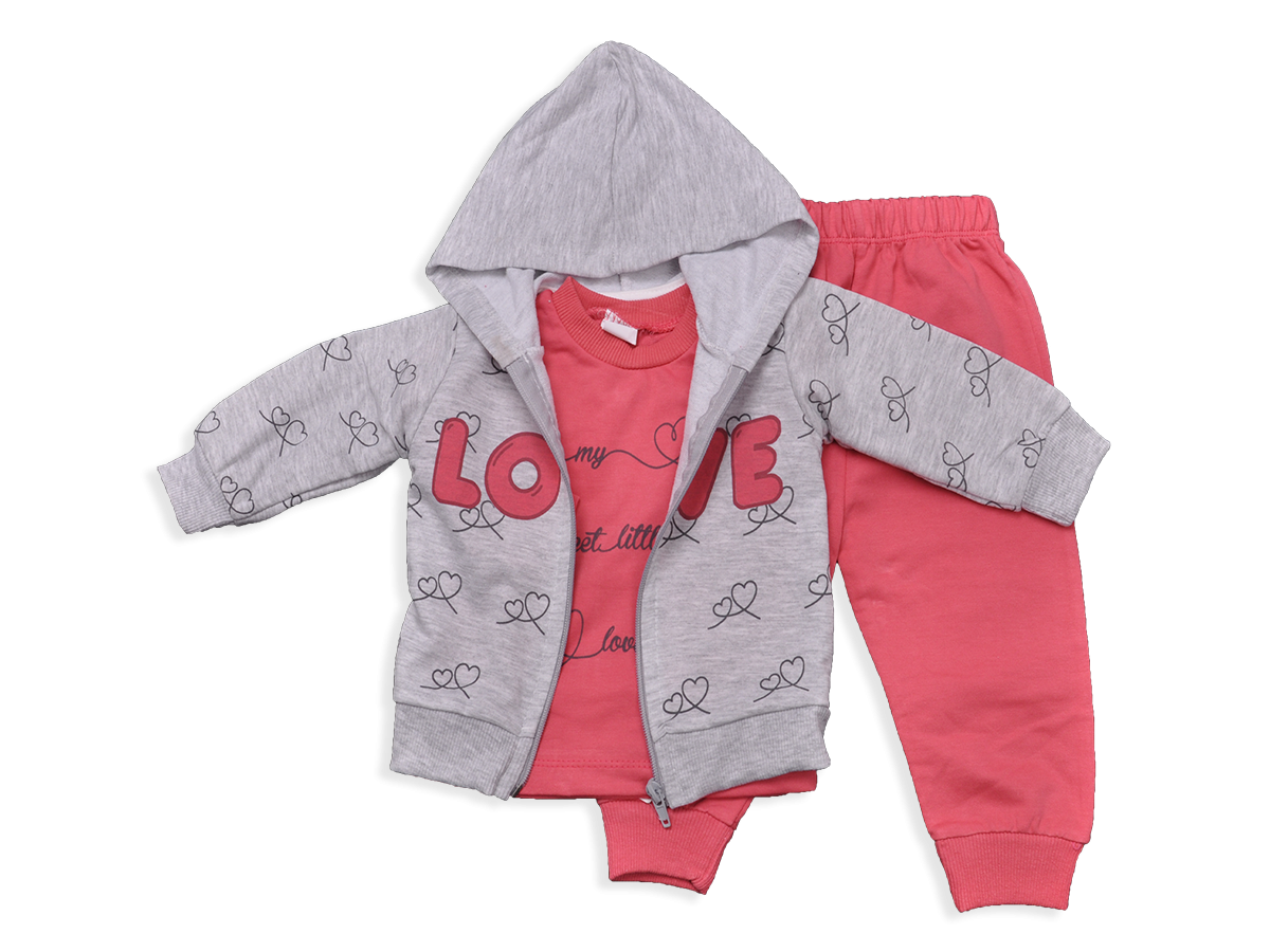 KIZ 9-24 AY 2İP 3LÜ TAKIM LOVE