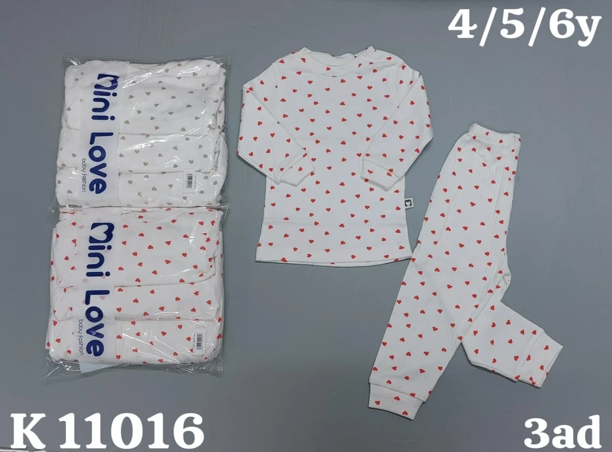 KUCUK KALP BASKL PIJAMA 4-6