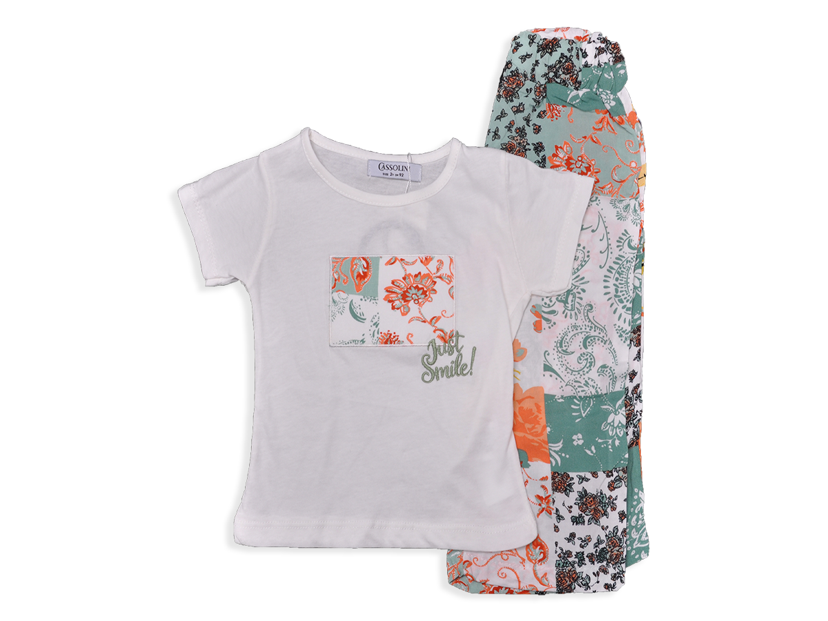 KIZ 2-5 YAS KARIŞIK DESENLİ ÜSTÜ NAKIŞLI 2’Lİ TAKIM 