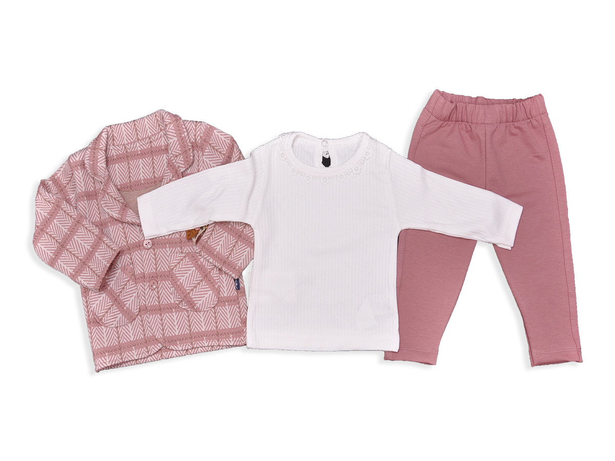 KIZ 9-18 AY CEKET EKOSE 3'LÜ KIZ TK