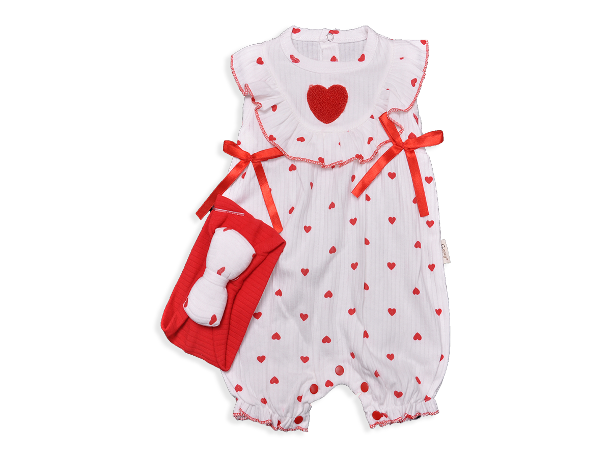 KIZ 6-12 AY SÜZÜNE KALPLİ TULUM