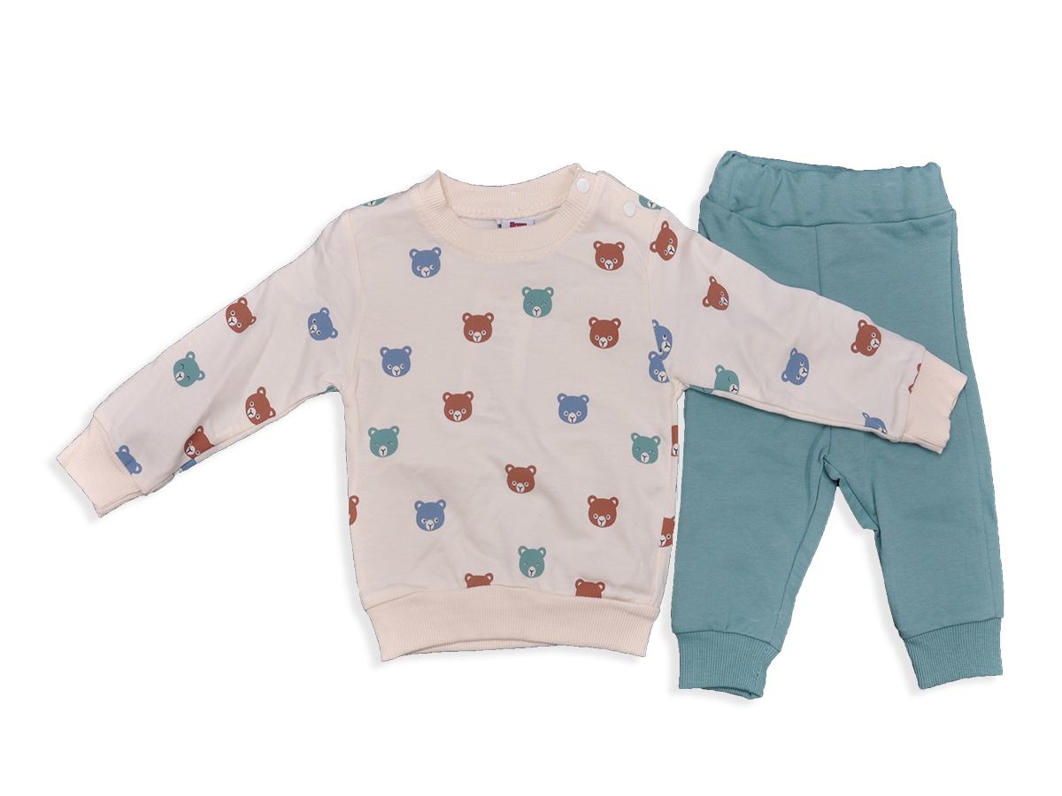 ERKEK 3-12 AY İKİ İP AYICIKLI AYLIK ERKEK TAKIM