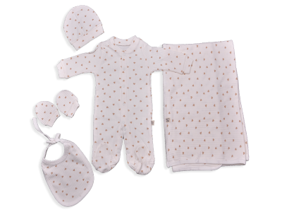 UNİSEX 3-3 AY KALP BSKL BAT TLM ONLUK ŞAPKA ELDİVEN