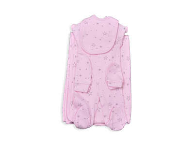 UNİSEX 1-3 AY YILDIZLI TULUM BATTANİYE SET