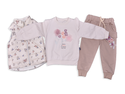 KIZ 9-18 AY ÇİÇEKLİ ŞİŞME YELEKLİ 3'LÜ KIZ TK