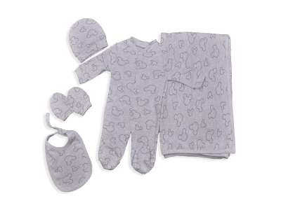 ERKEK 1-3 AY MIKI TULUM ŞAPKA ELDİVEN ONLUK BATTANİYE