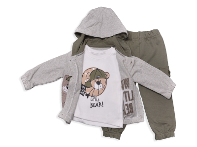 ERKEK 9-18 AY ŞAPKALI AYI 3'LÜ TK