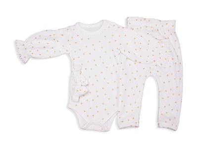 KIZ 6-12 AY DANTELLİ YALDIZ BASKILI 3 LÜ TAKIM