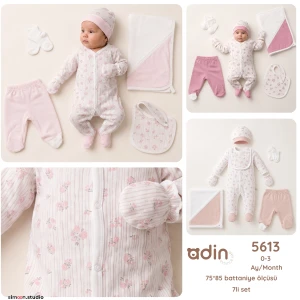 7LI TULUM SET GUL DESENLI