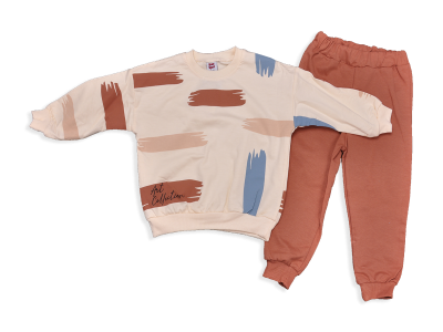 ERKEK 2-5 YAS İKİ İP ÇİZGİLİ ERKEK TAKIM