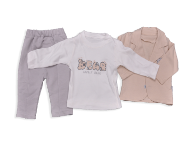 BEAR BASKILI 2İP 3LÜ TAKIM