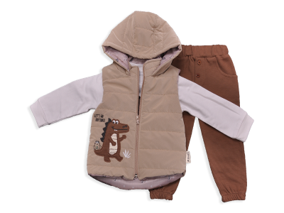 ERKEK 9-18 AY DİNOZORLU ŞİŞME YELEKLİ 3'LÜ TK