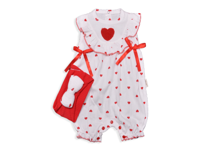 KIZ 6-12 AY SÜZÜNE KALPLİ TULUM