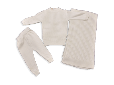 UNİSEX 6-6 AY PAMUK AKRİLİK TAKIM BATTANİYE