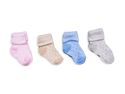 UNİSEX 3-9 AY  BAKLAVA DESENLI KIVRIK 